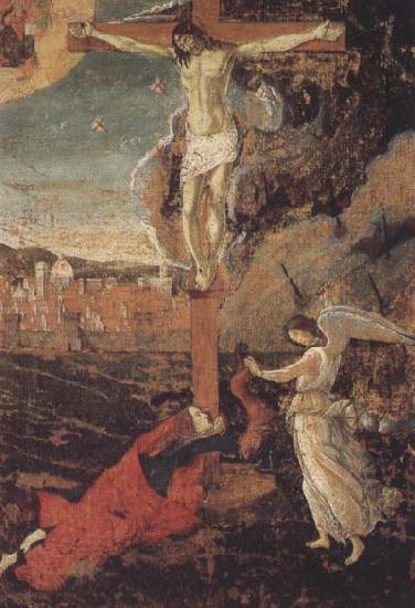 Sandro Botticelli Crucifixion with the Penitent Magdalene and an Angel oil painting image